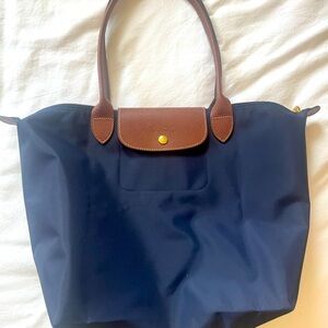 Used Once - Longchamp Navy Tote Bag & Bag organizer